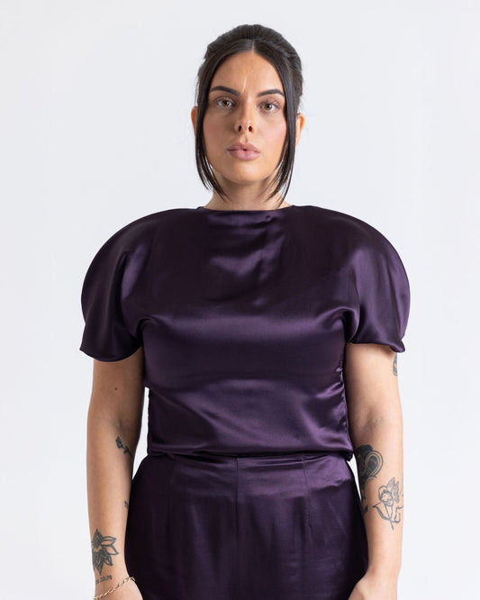 Majesty Arched Shirt  (deep purple)